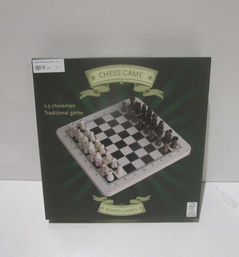 Chess game wood in box image