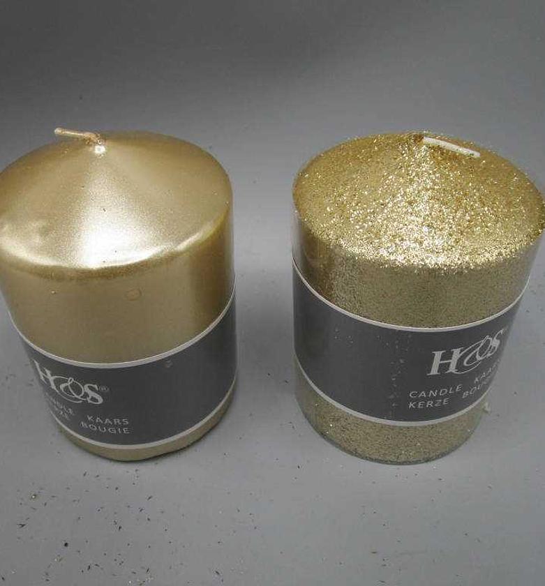 CANDLE 10CM GOLD 2ASS DES image