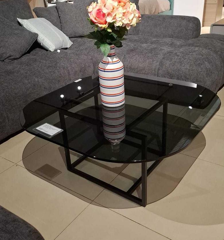 Coffee table 12mm grey tempered image