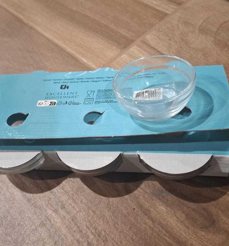 Bowl glass set 6pcs 80ml image