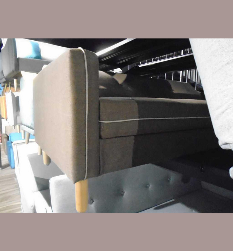 BT-6 Coffee Sofa Bed with Camel Accents – 100% Polyester image