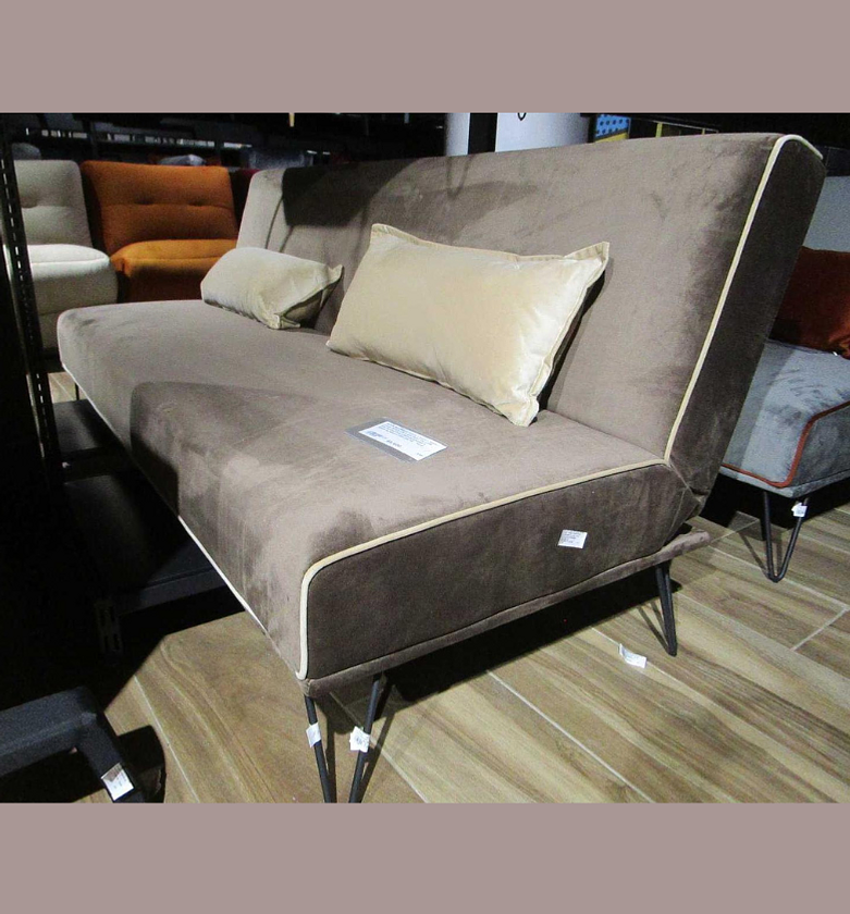 CR-3 3-Seater Sofa Bed – Brown with Cappuccino Pillows image