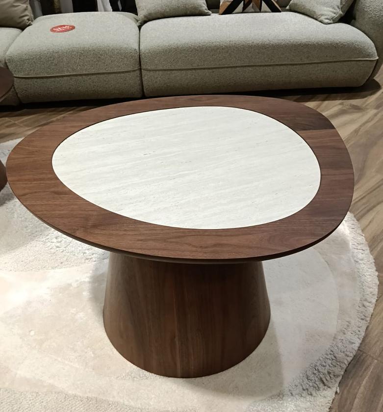 Coffee table stone round top+--mdf image