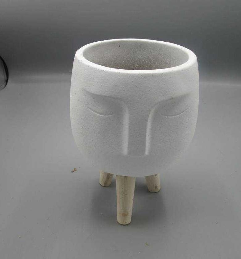 Flower pot w Wood Shelf image