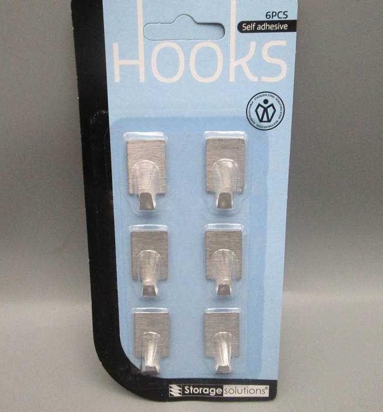 Hooks stainless steel 6pc image