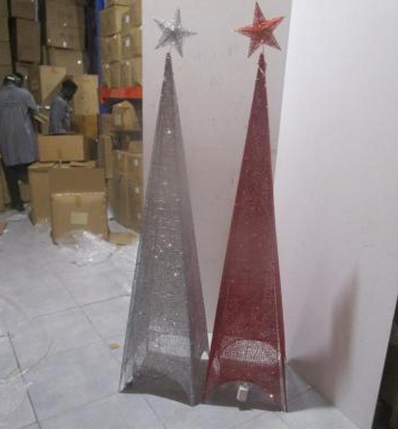 Tower w light 180cm silver image