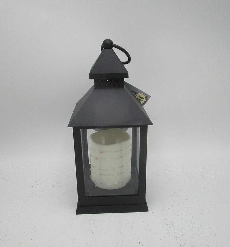 Lantern with candle led 23cm image