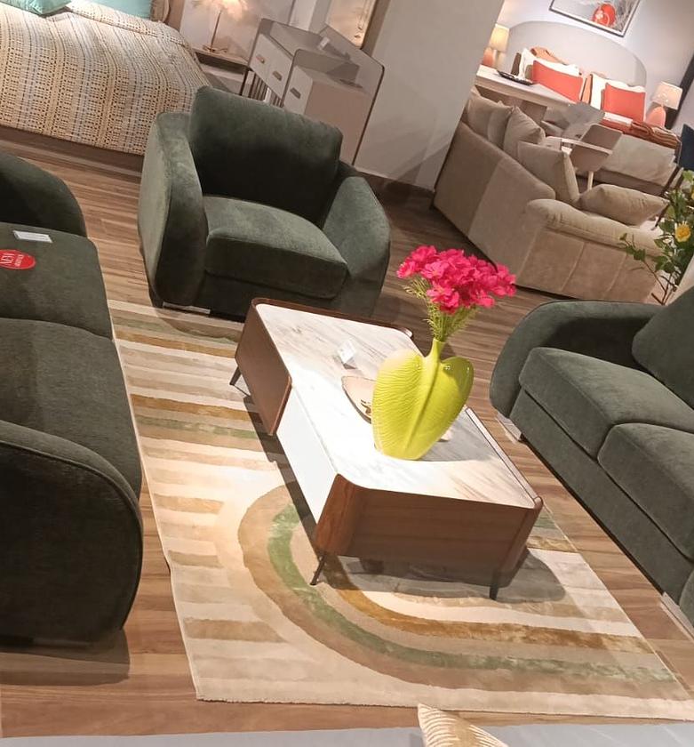 Sofa 6 seater fabric dark image