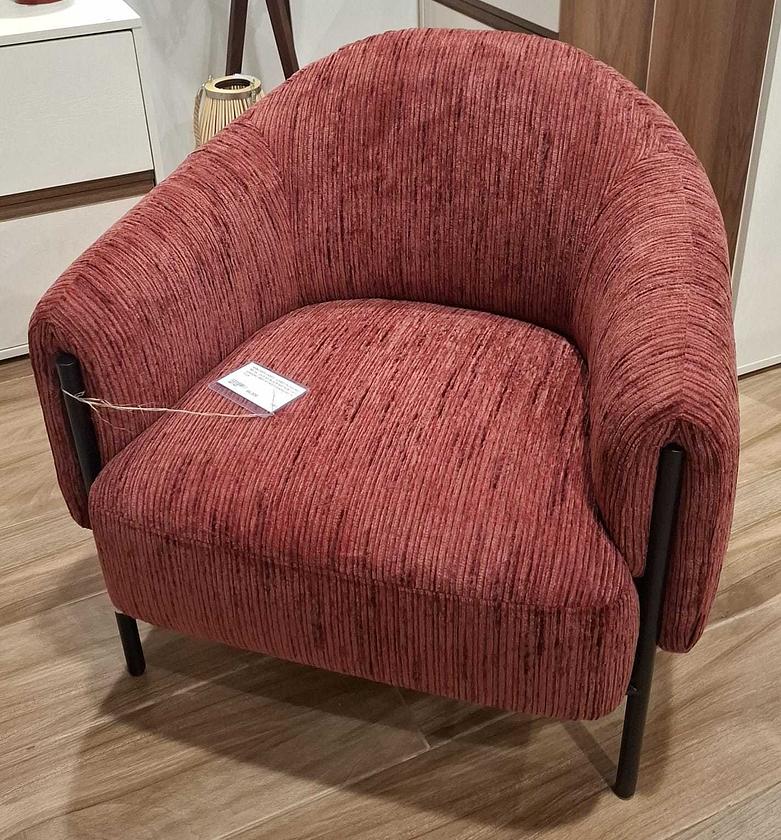 Armchair fabric clared burgundy image