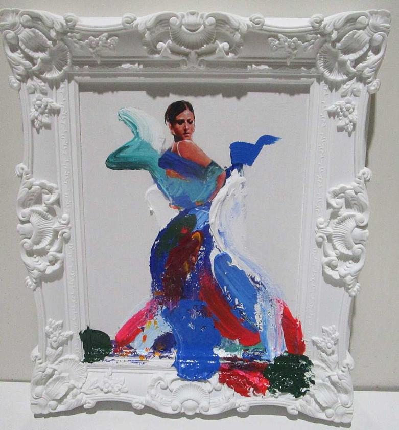 Painting handmade paint with image