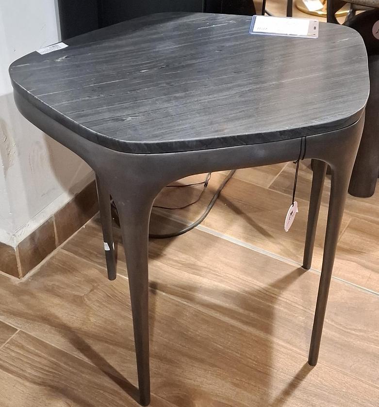 Medium Coffee Table – Antique Brass Aluminium with Black Marble Top image