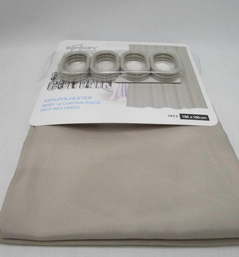 Shower curtain taupe180*180 #ref:js160012# image