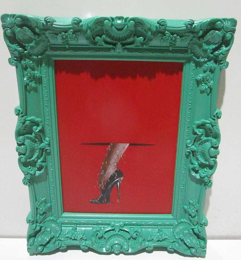 Painting handmade paint with image