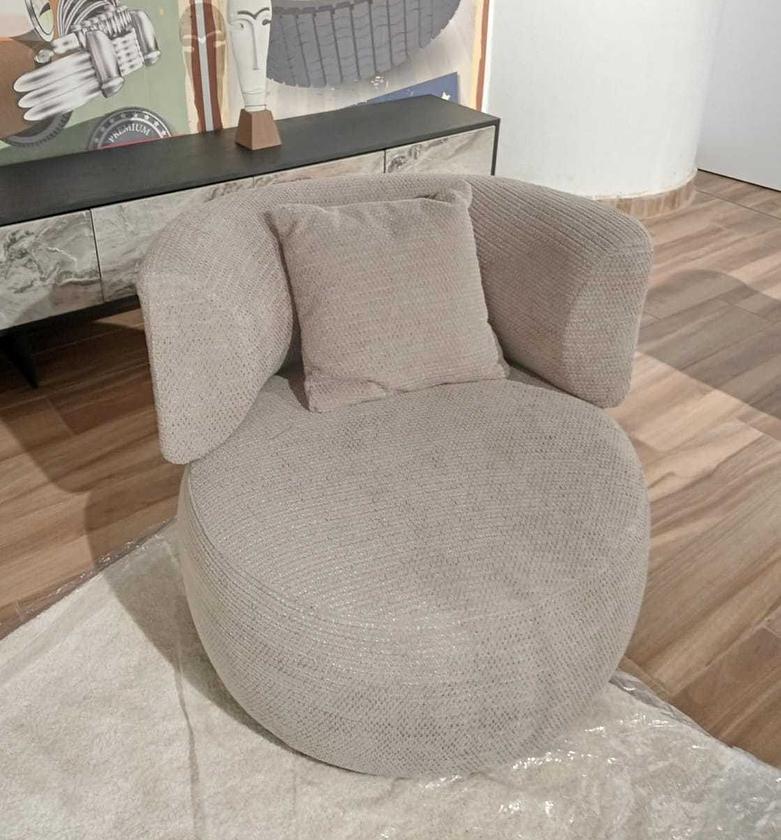 Swivel armchair white elisha image