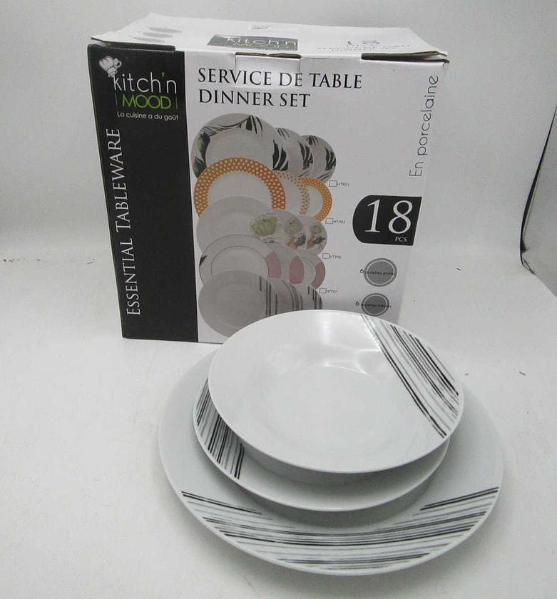 18pcs round dinner setpor image