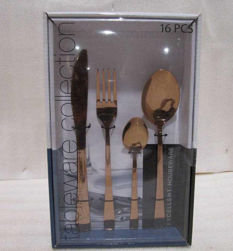 CUTLERY SET 16PCS COPPER image