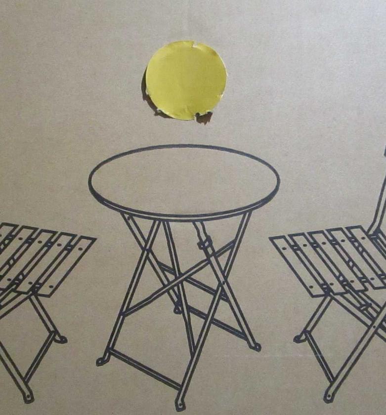 Garden furniture 3pc mustard image