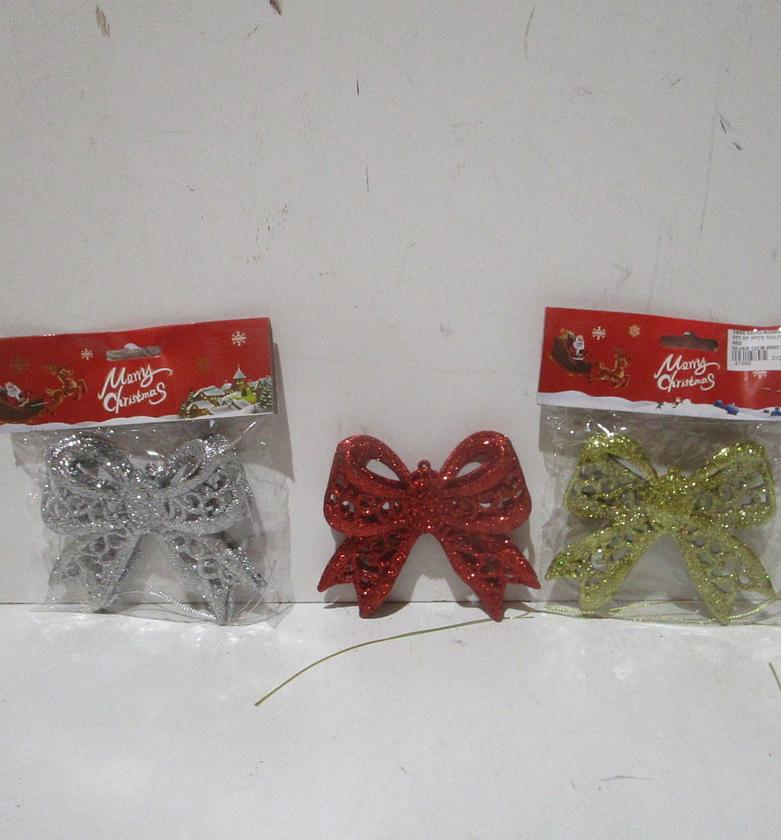 Xmas deco-bowknot set of 2pcs image