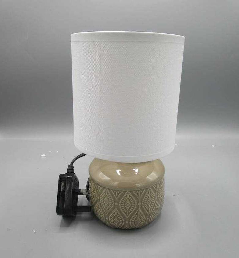 TABLE LAMP CERAMIC + FABR image