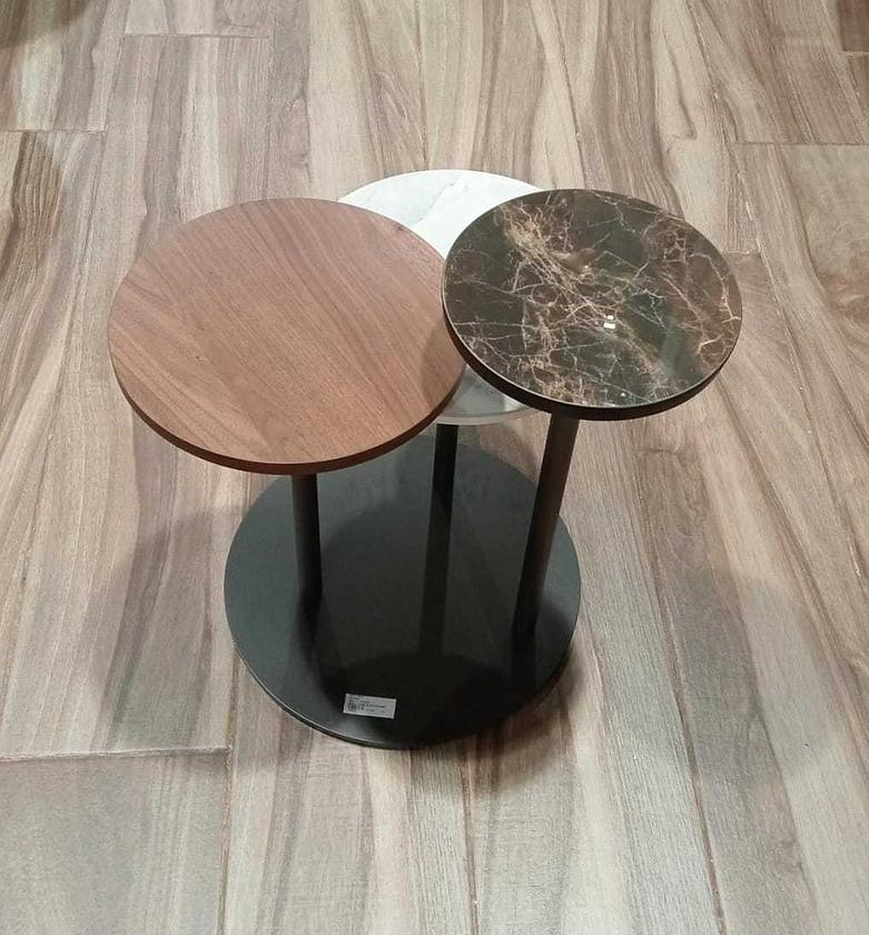 Side table ceramic walnut image