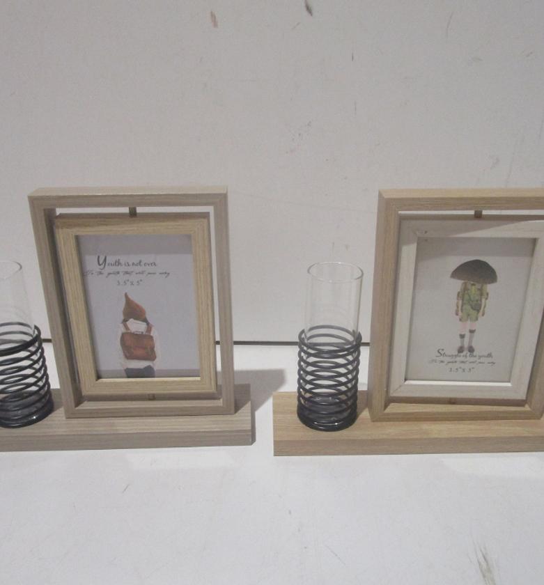 Photo frame beige,gray with image