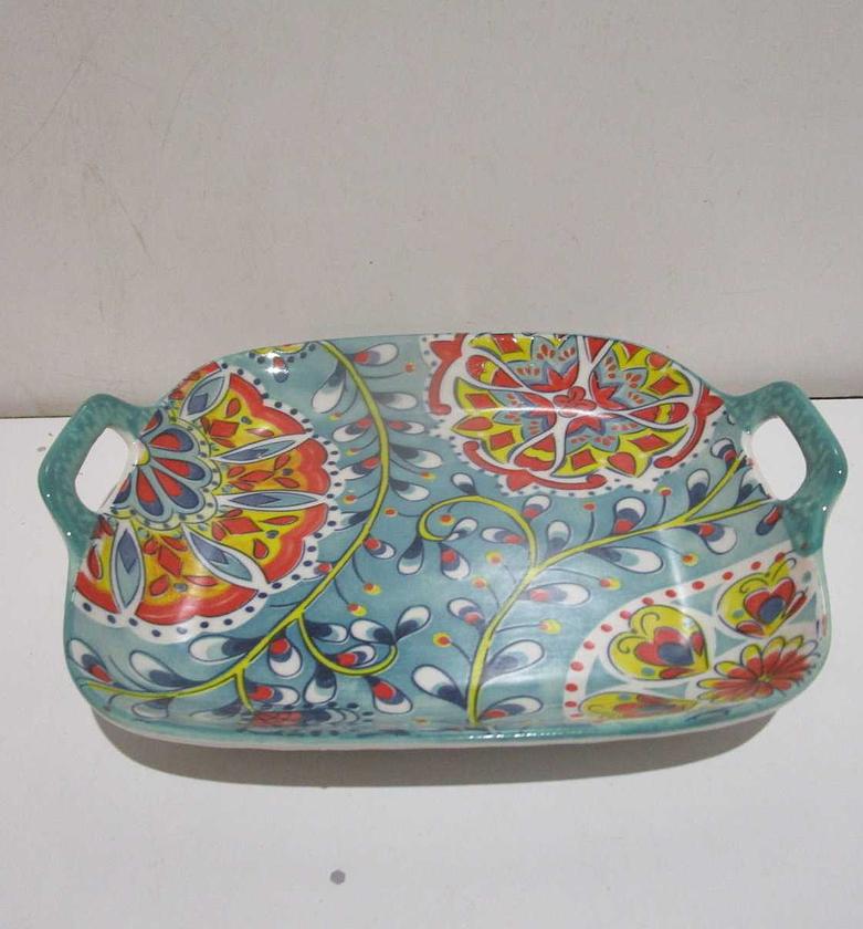 Square plate 8" with ears image