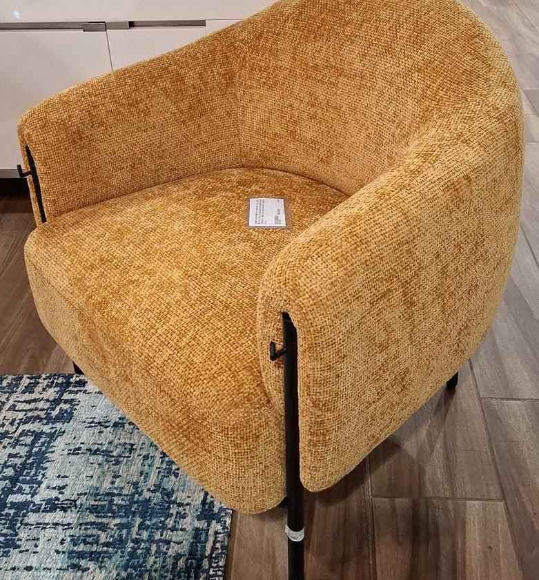 Armchair fabric pumpkin yellow image