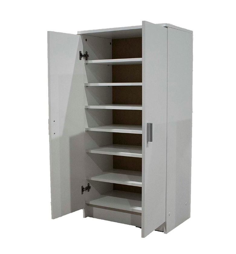 2-Door Shoe Rack Cabinet with 7 Shelves image