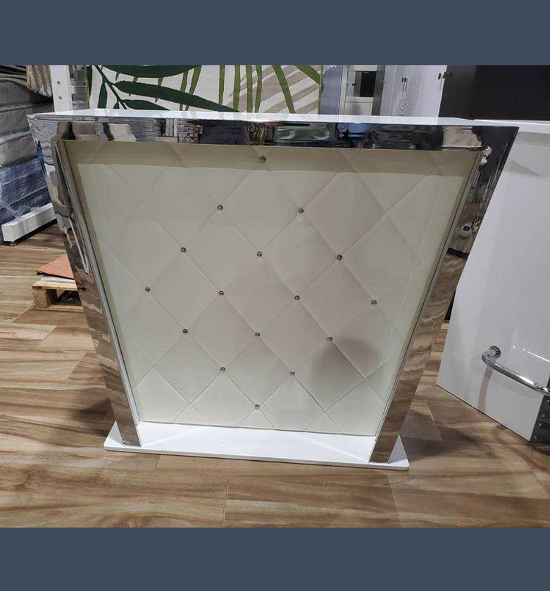 Modern Bar Table – White PU Finish image