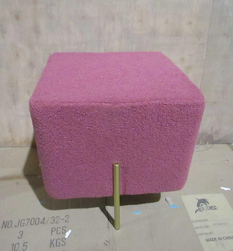 Pouf,gold feet ygm-11 pink image