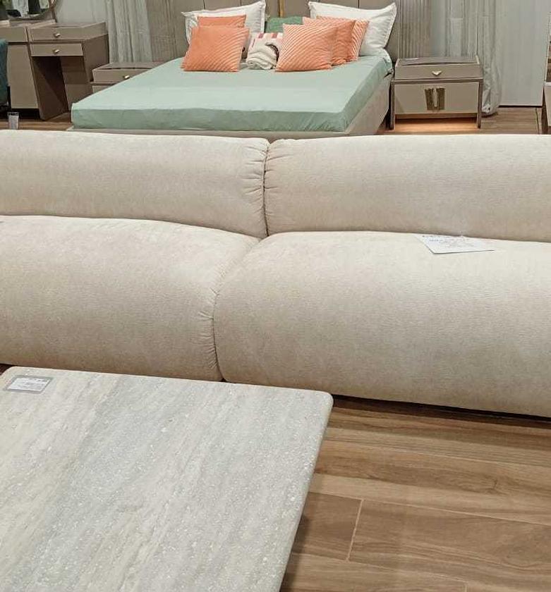 Sofa 2 units modular beige image