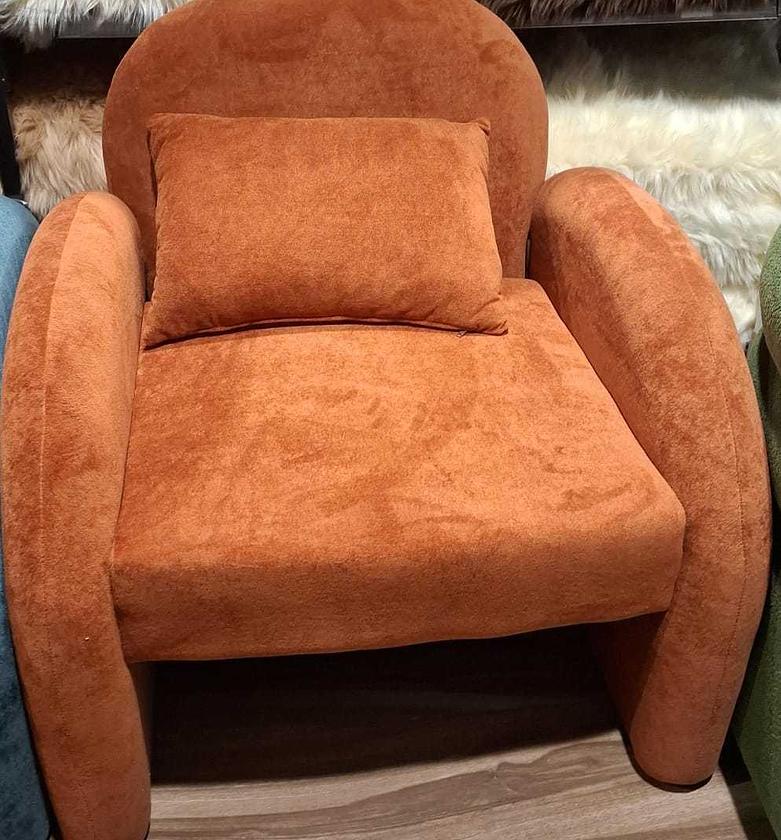 Armchair fabric terracotta image