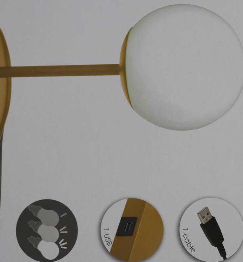 TABLE LAMP BOULE CHARGEUR image