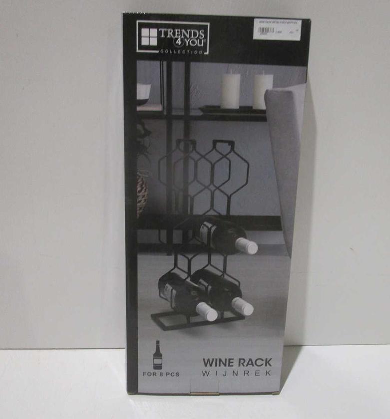 Wine rack metal for 8 image