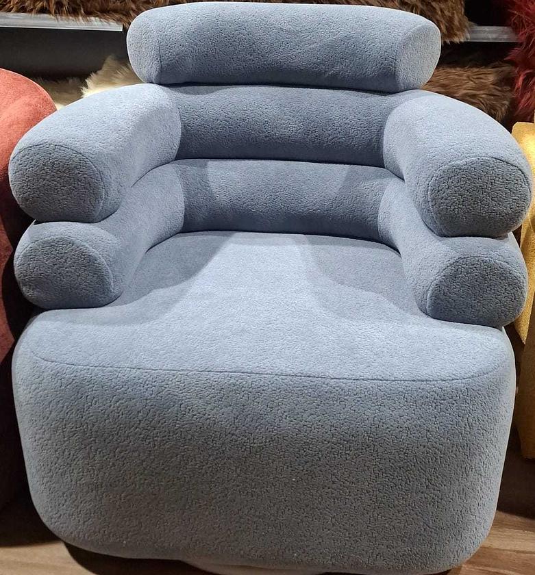 Armchair swivel fabric light image