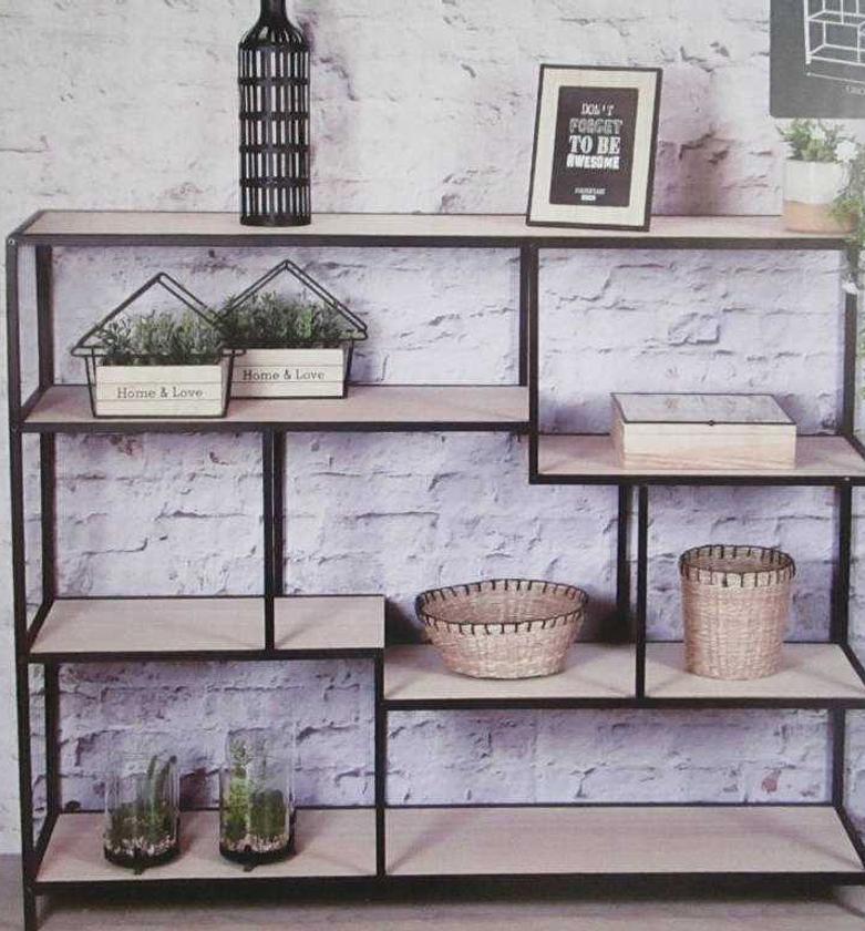 Shelf rack metal with mdf image