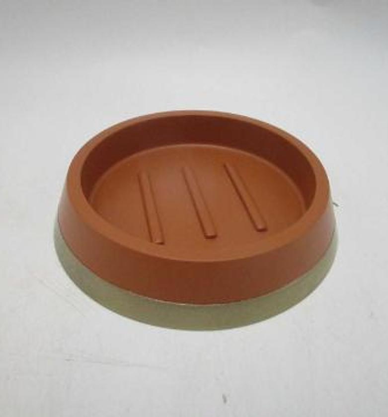 Polyresin soap dish with gold image