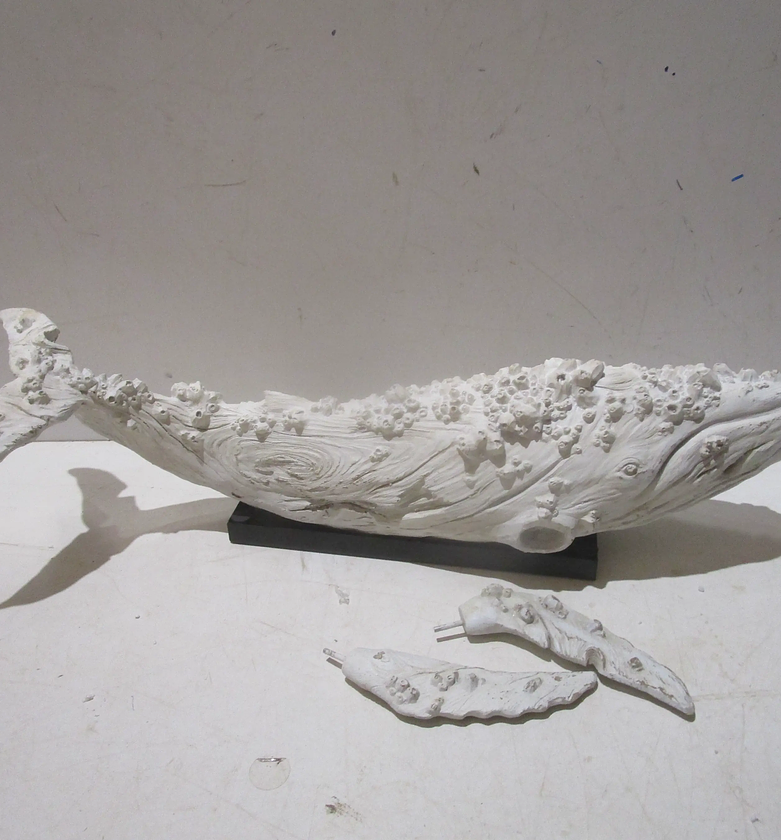 Resin wood looking whale grey image